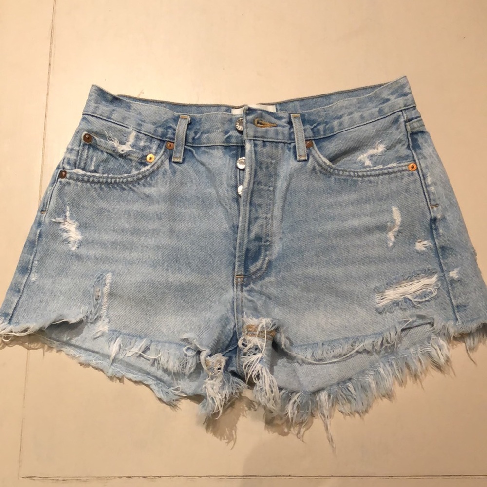 Agolde Parker sz 26 Button Fly Vintage Jean Cut-Off Shorts